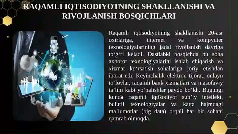 AHOLI DAROMADLARI VA TURMUSH DARAJASI OSHISHIDA RAQAMLI IQTISODIYOTNING O‘RNI 3