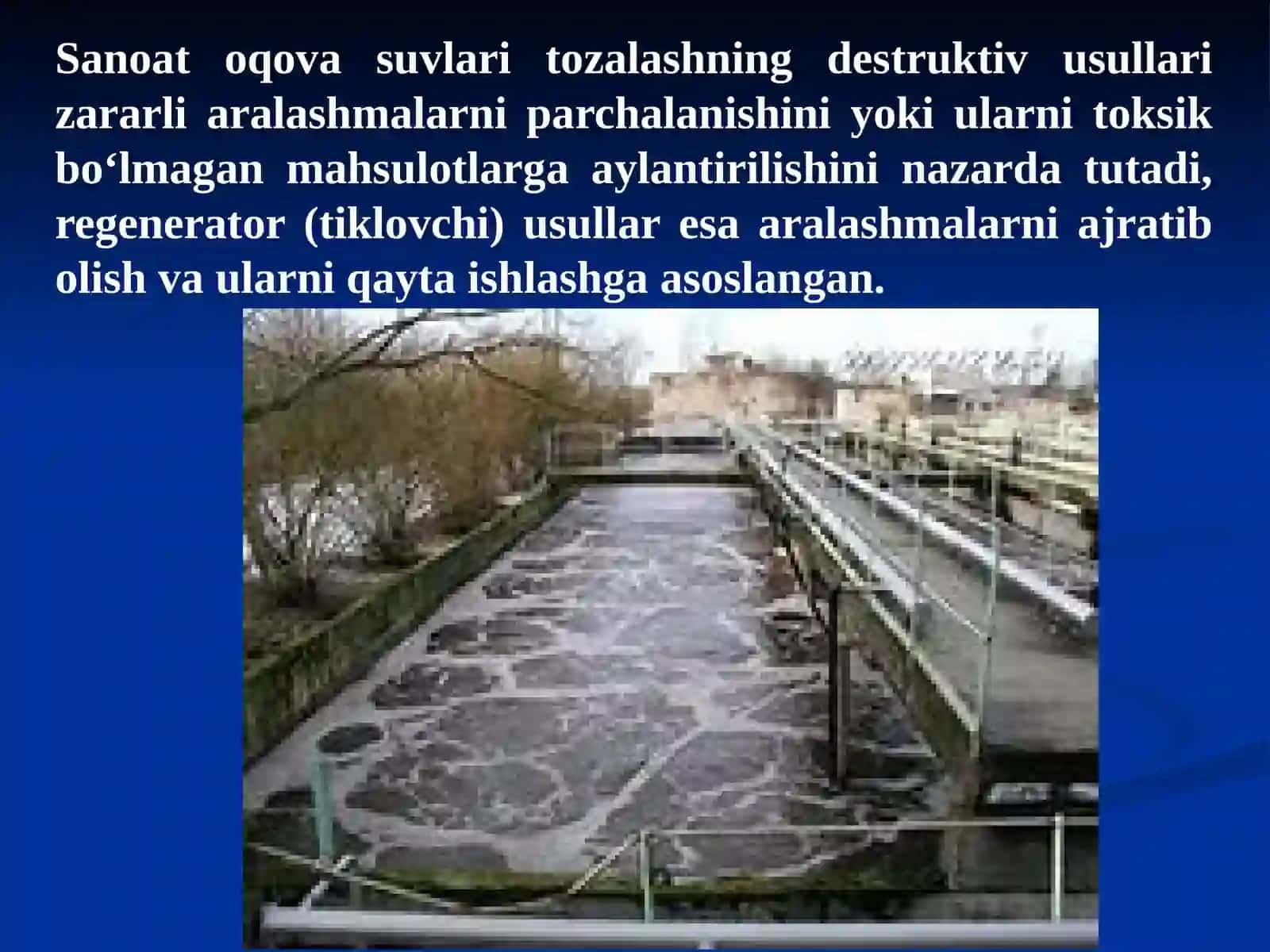 Oqova suvlarni tozalash va qayta ishlash 3