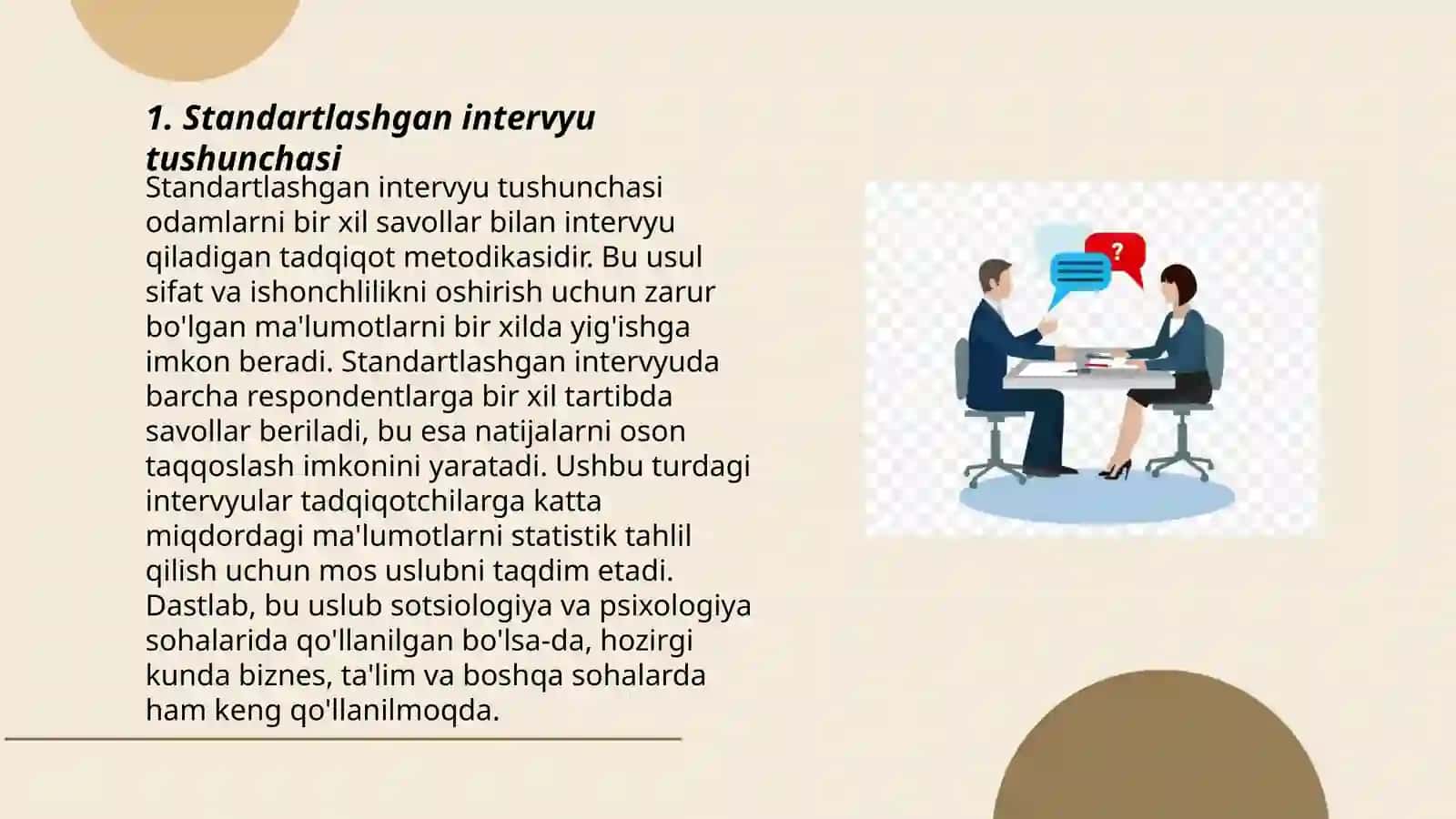 Standartlashgan intervyu blankini shakllantirish 3