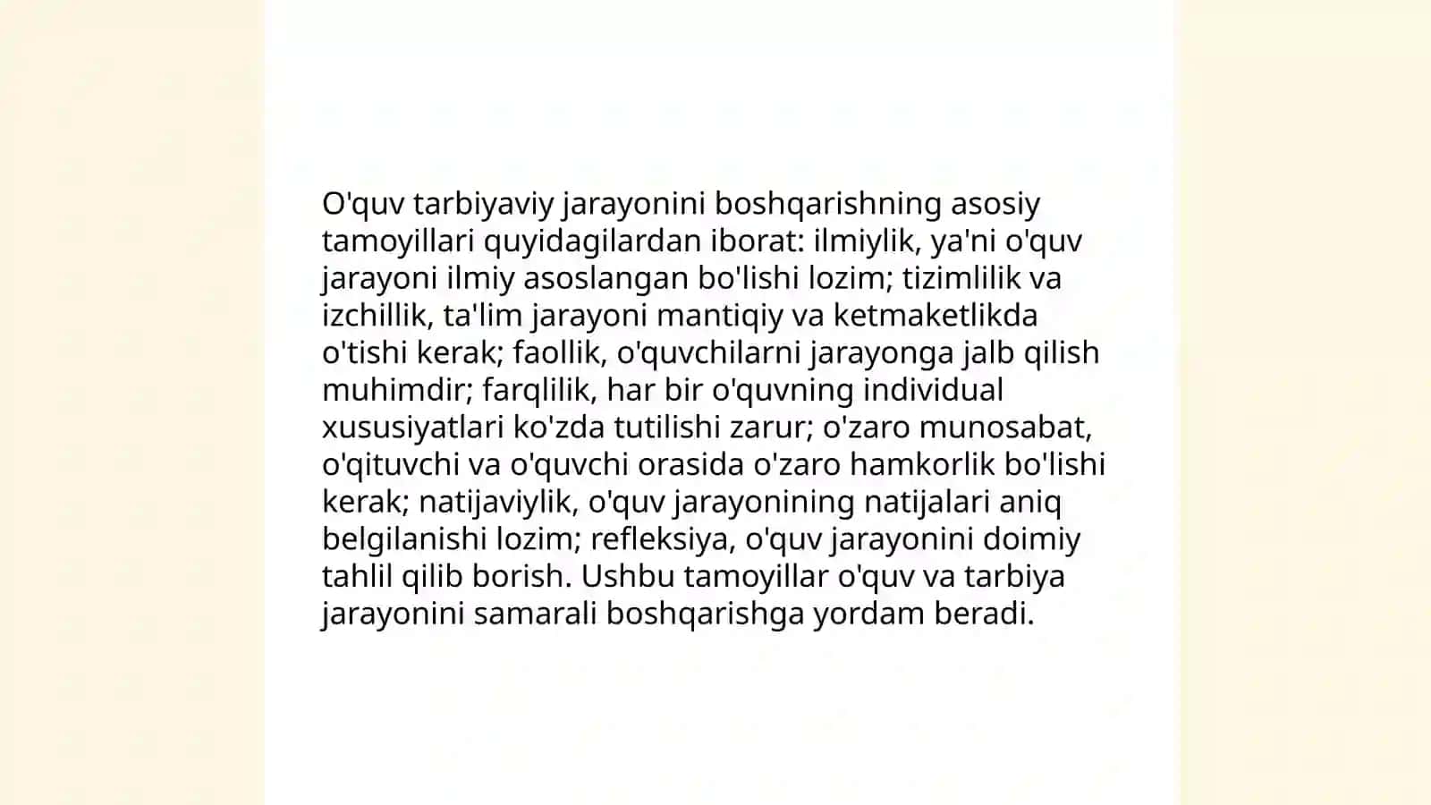 Òquv tarbiyaviy jarayonini boshqarish ijtimoiy boshqaruvning asosiy mohiyati 3