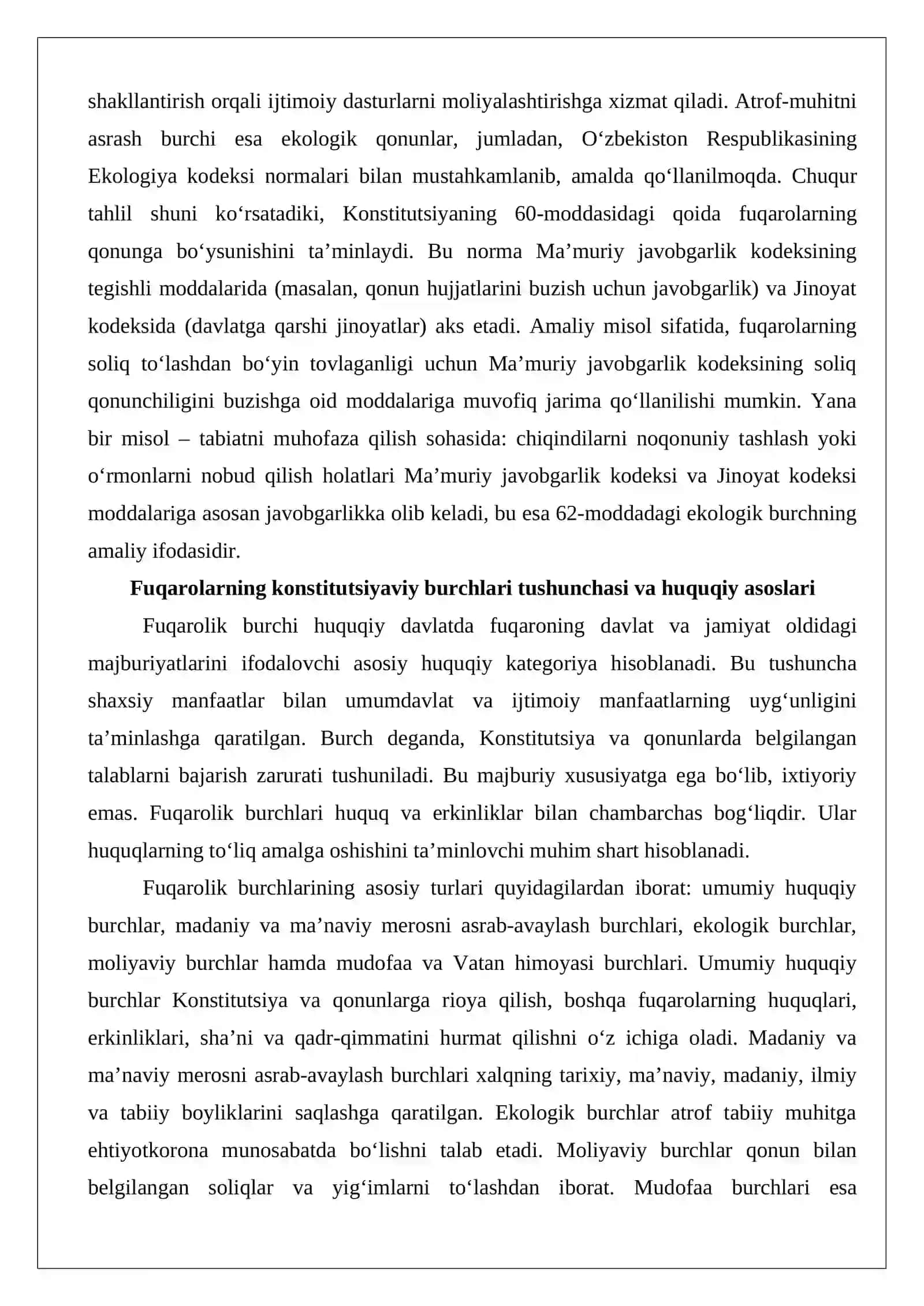 O‘zbekiston Respublikasi Konstitutsiyasida belgilangan fuqarolarning burchlari 3