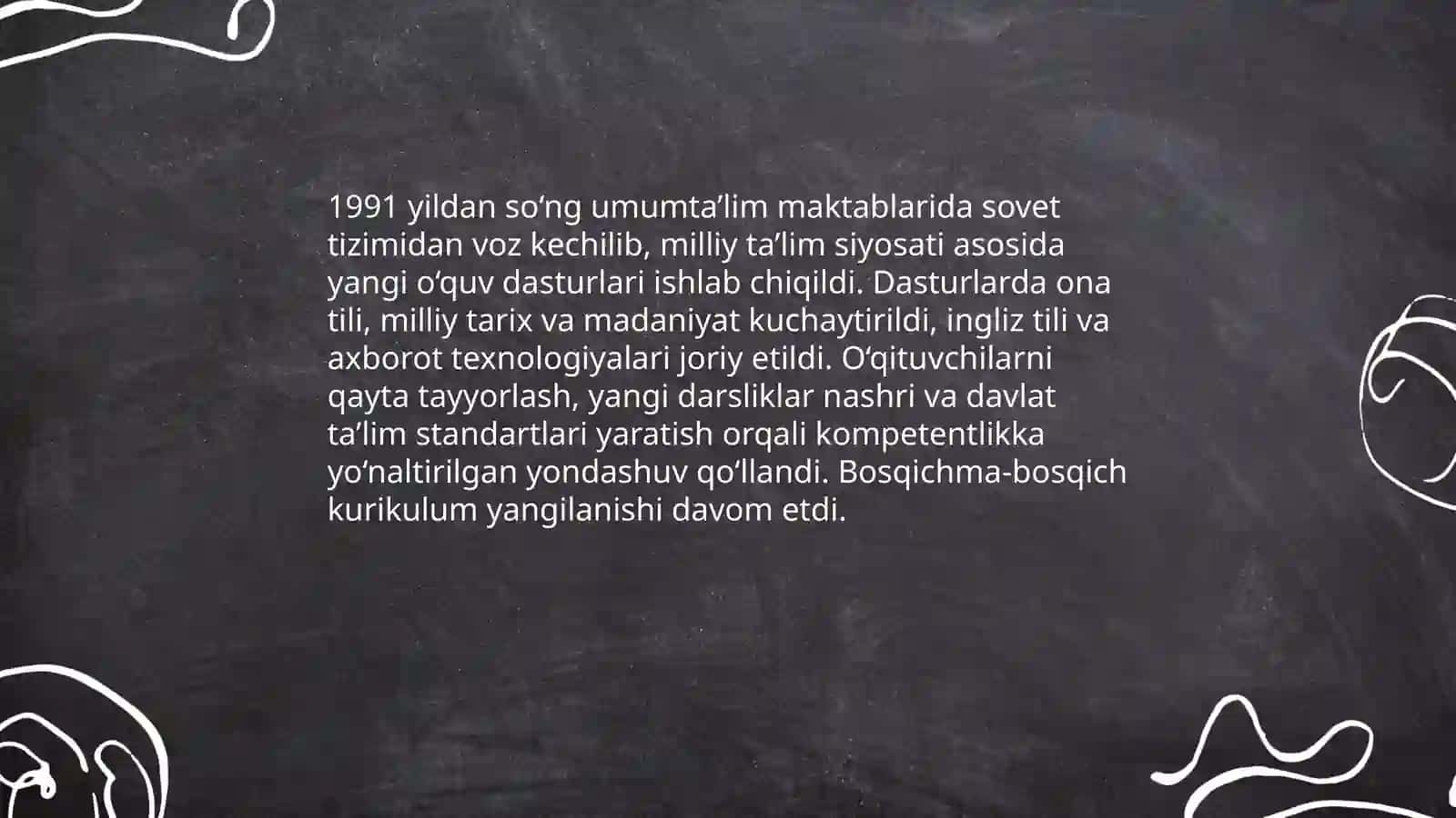 Mustaqilik yilarida òzbekistonda madaniy va marifiy islohatlar 3