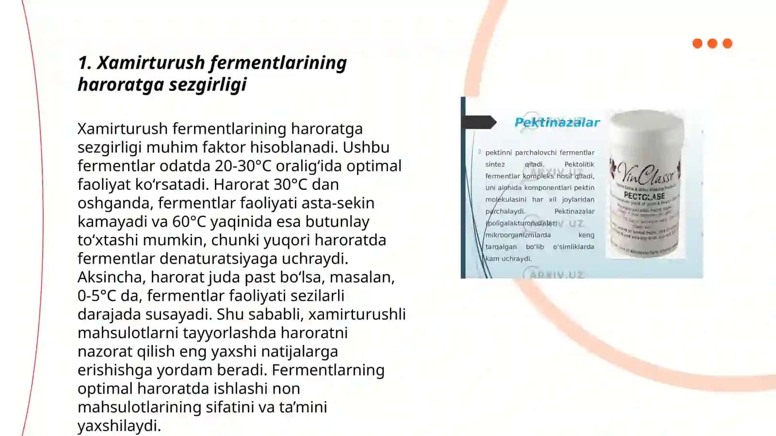 Fermentlar aktivligiga haroratning tasiri 3