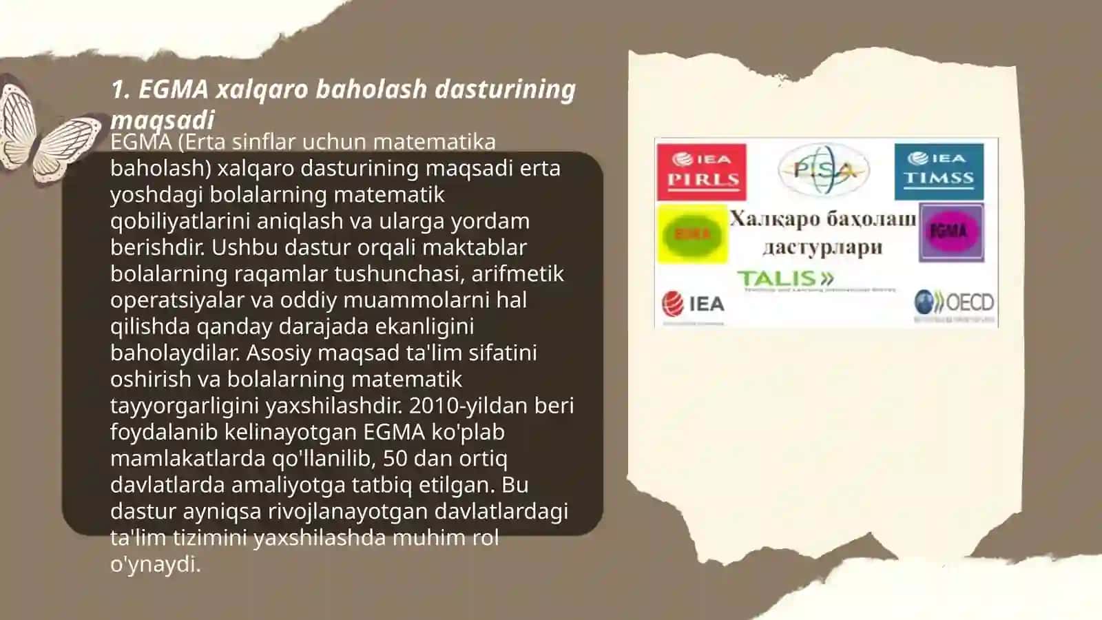 EGMA xalqaro baholash dasturi 3
