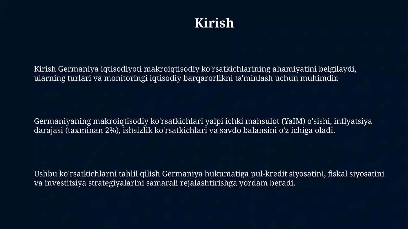 Germaniya davlatining makroiqtisodiy ko‘rsatkichlari tasnifi 3
