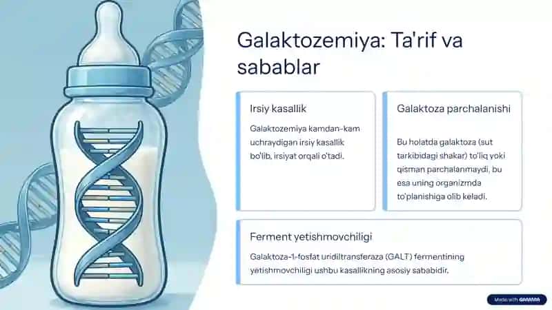 Uglevodlar almashinuvi buzilishi bilan kechuvchi kasalliklar (galaktozemiya, fruktozemiya, glikogenozlar) 3