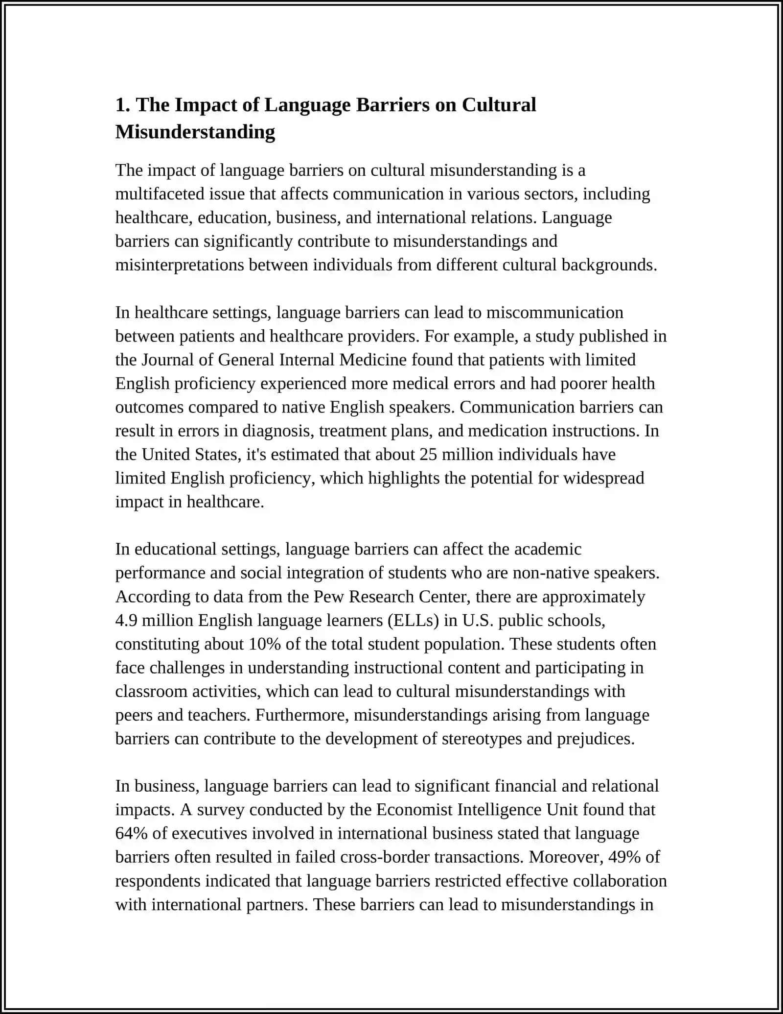 MUSTAQIL ISH - Theme: CULTURAL MISUNDERSTANDING 3