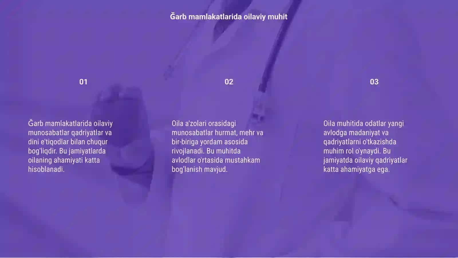 Ğarb mamlakatlarida oilaviy munosabatlar 3