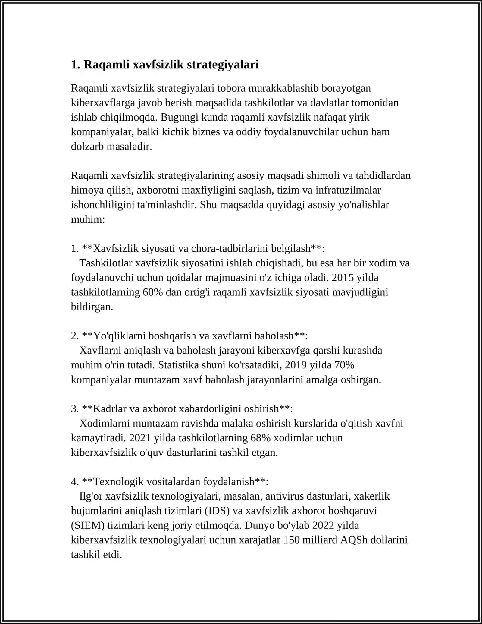 RAQAMLI QAL'A: ZAMONAVIY DUNYODA MAXFIYLIK VA XAVFSIZLIK 3