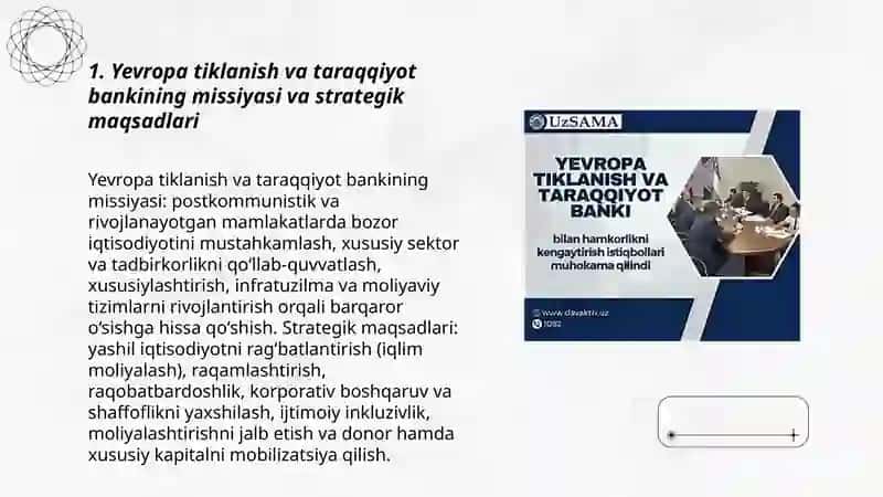 Yevropa tiklanish va taraqqiyot banki faoliyati 3