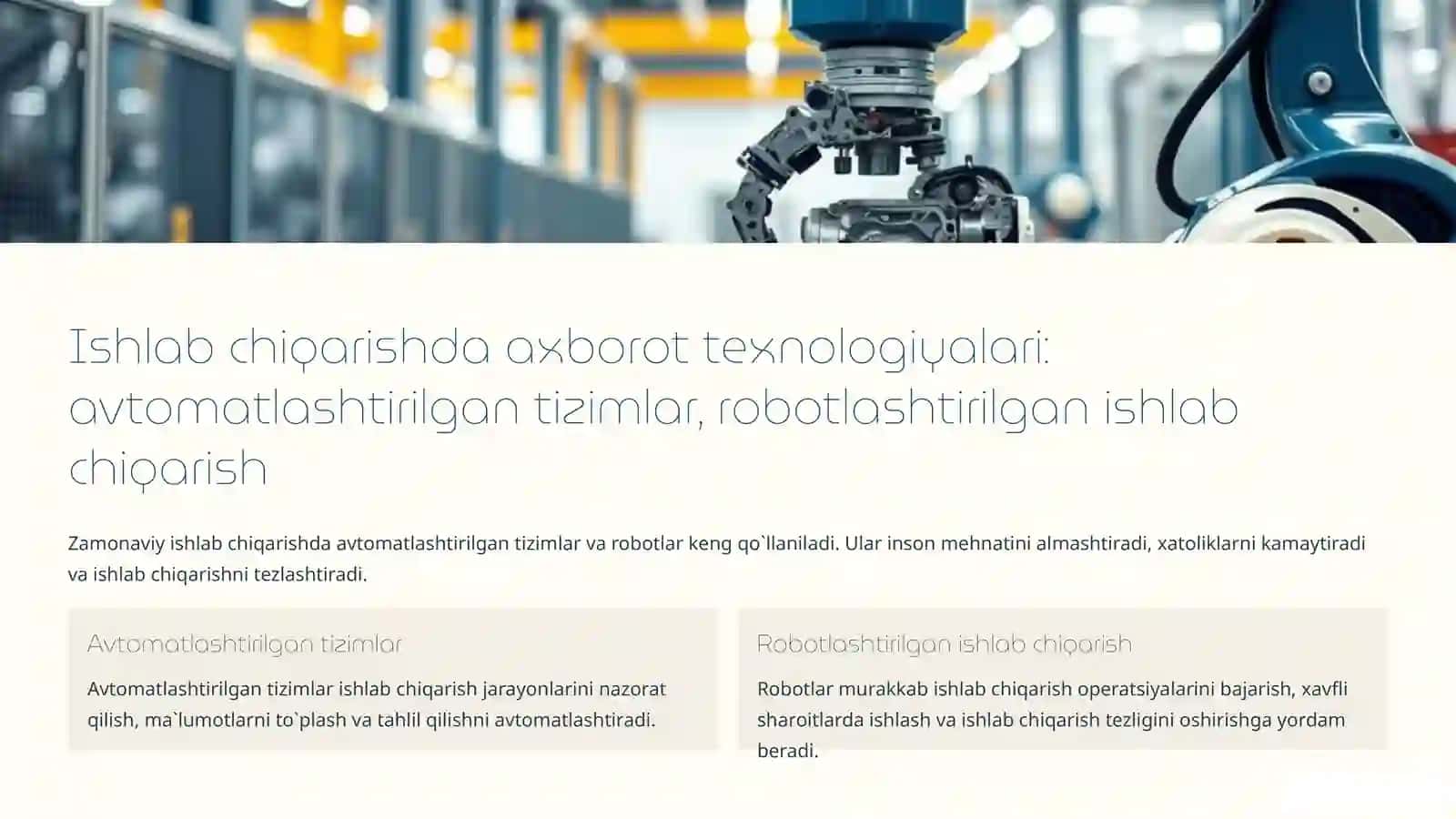 Ishlab chiqarish va ta`limda axborot texnologiyalari 3