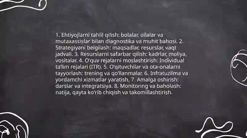Rivojlanish muammolari bo‘lgan bolalar uchun inklyuziv taʼlimni keng talimiy amaliyotga joriy etish algoritmlari 3