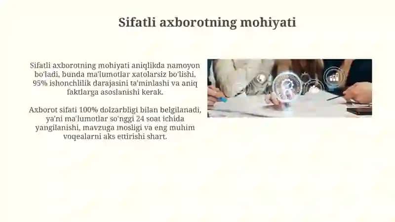 Sifatli malumotlarning mohiyati 3