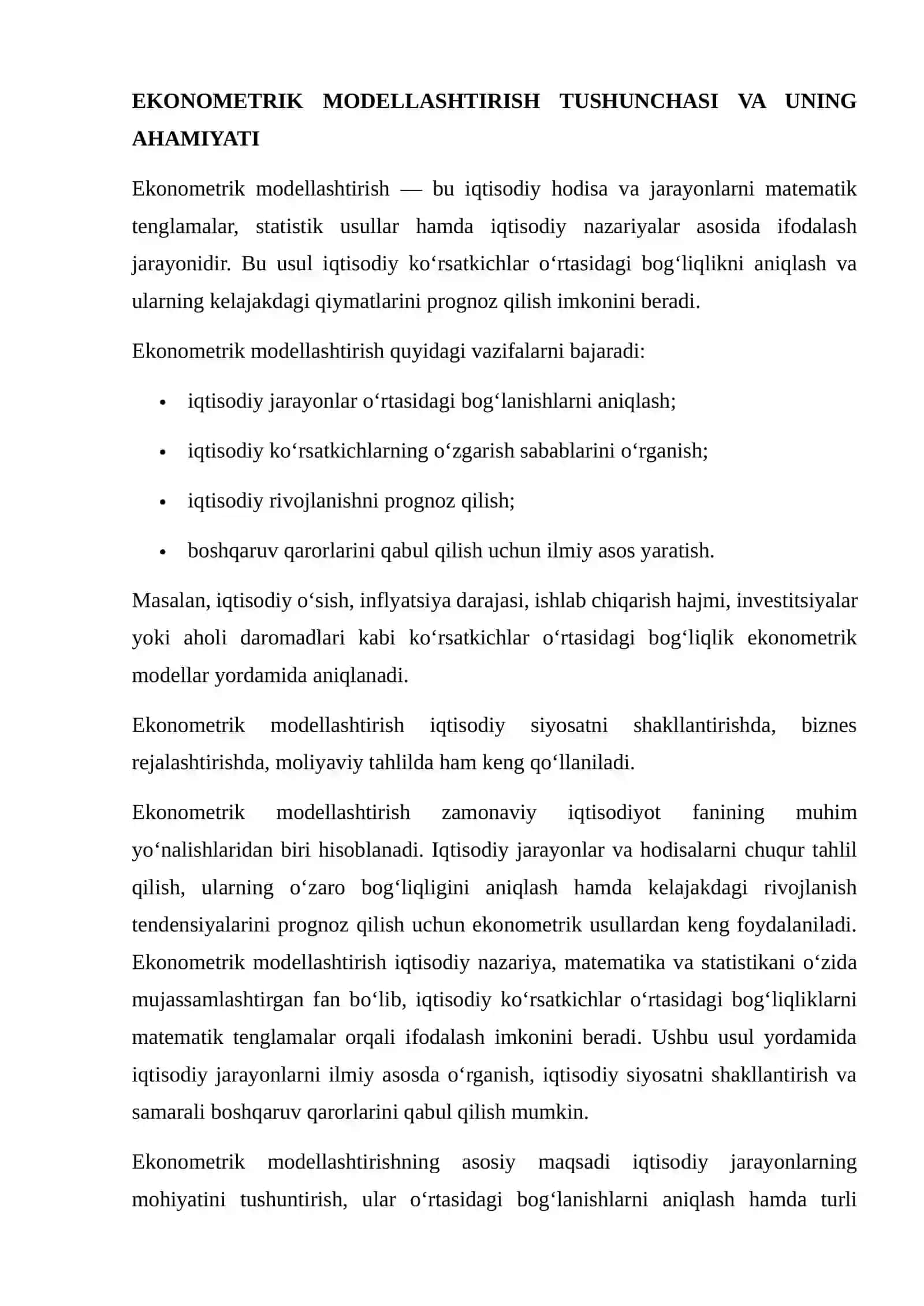 EKONOMETRIK MODELLASHTIRISHDA QO‘LLANILADIGAN AMALIY DASTURLAR XUSUSIYATLARI 3