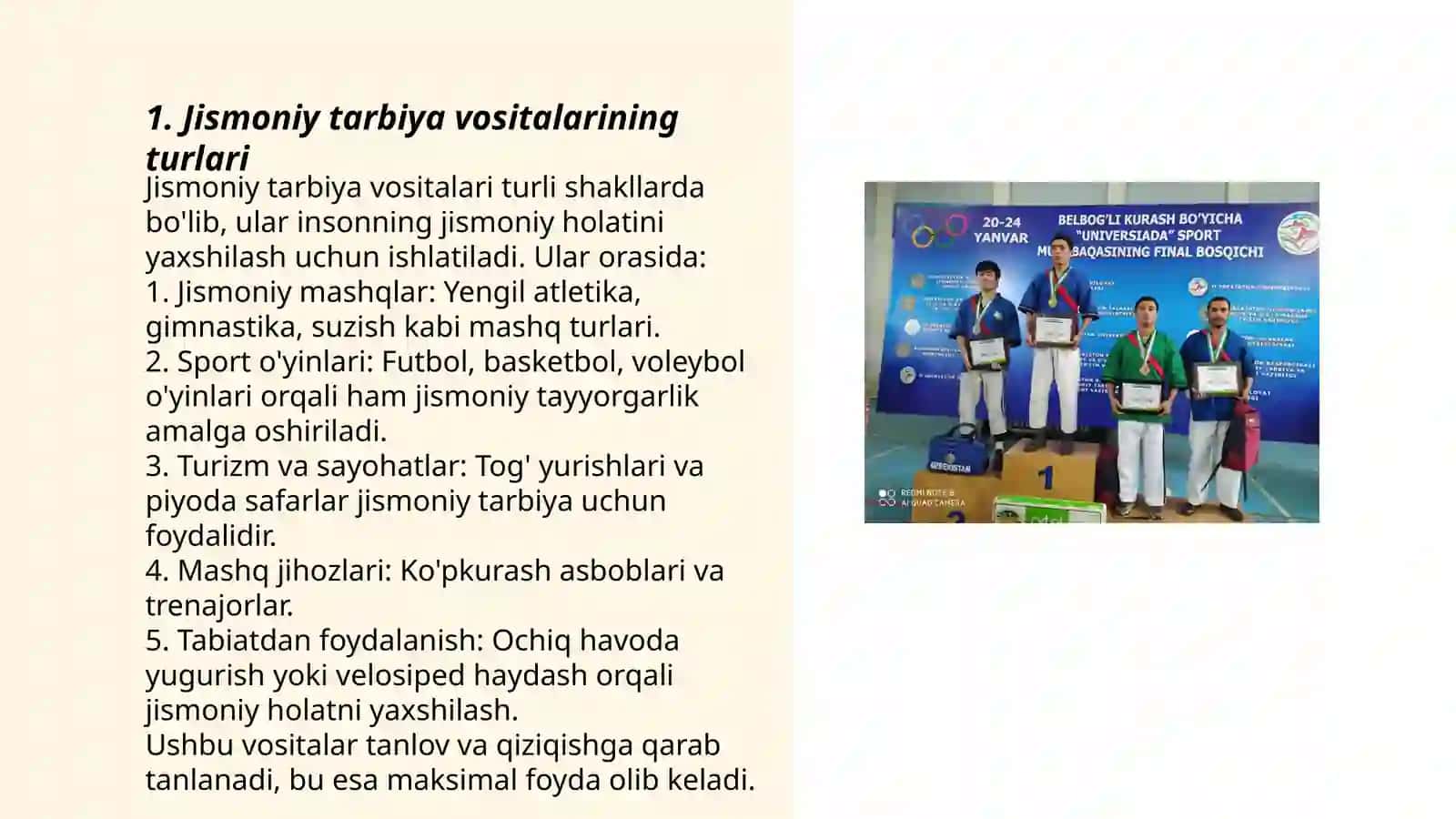 Jismoniy tarbiya vositalarining umumiy tasnifi 3