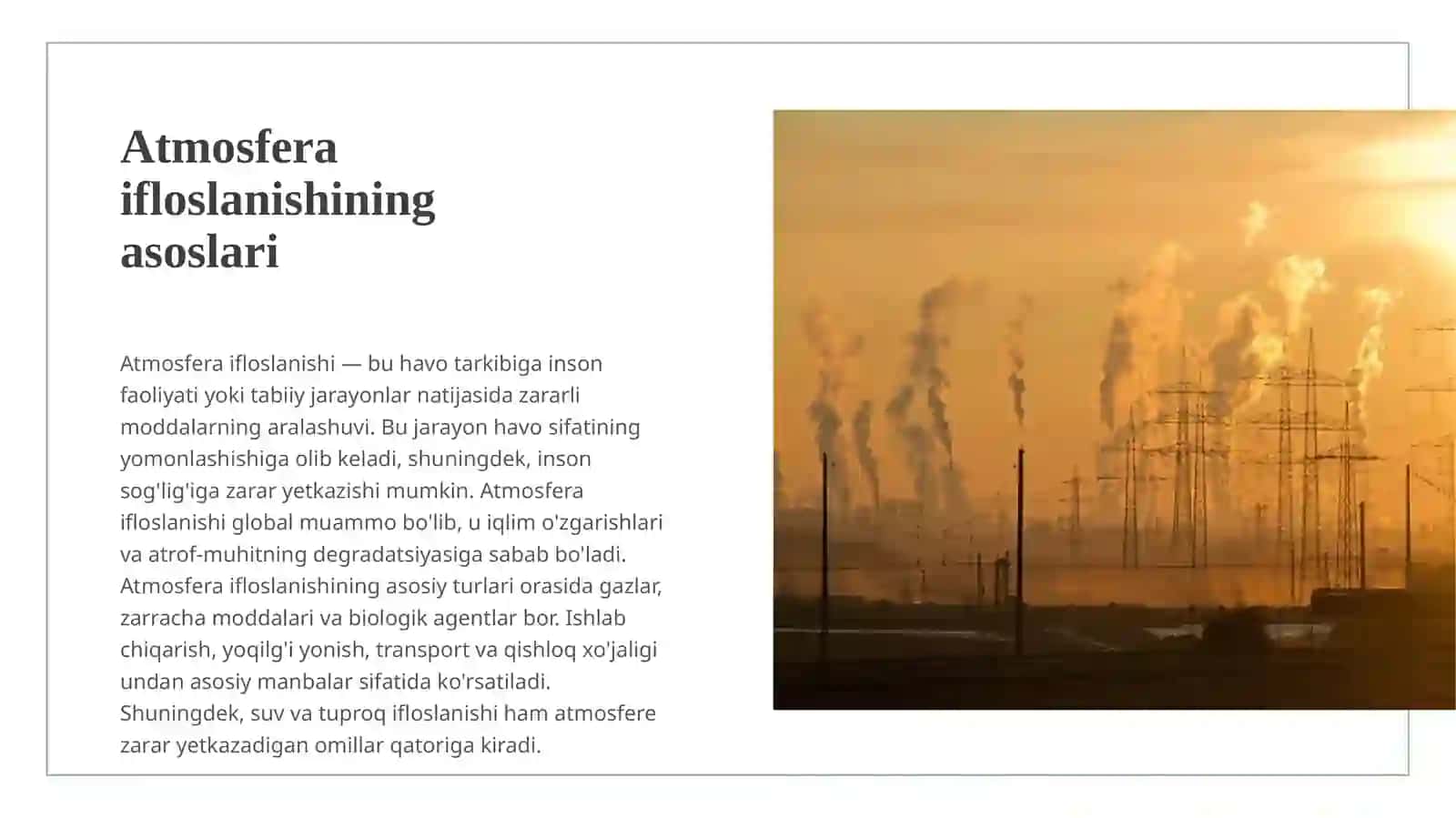 Atmosfera havosini muhofaza qilishni iqtisodiy-ekologik ahamiyati 3