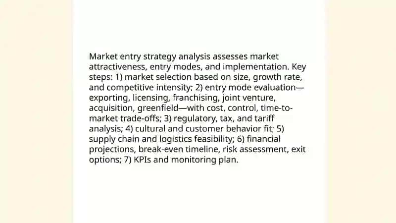 Market Entry Strategy Analysis 3