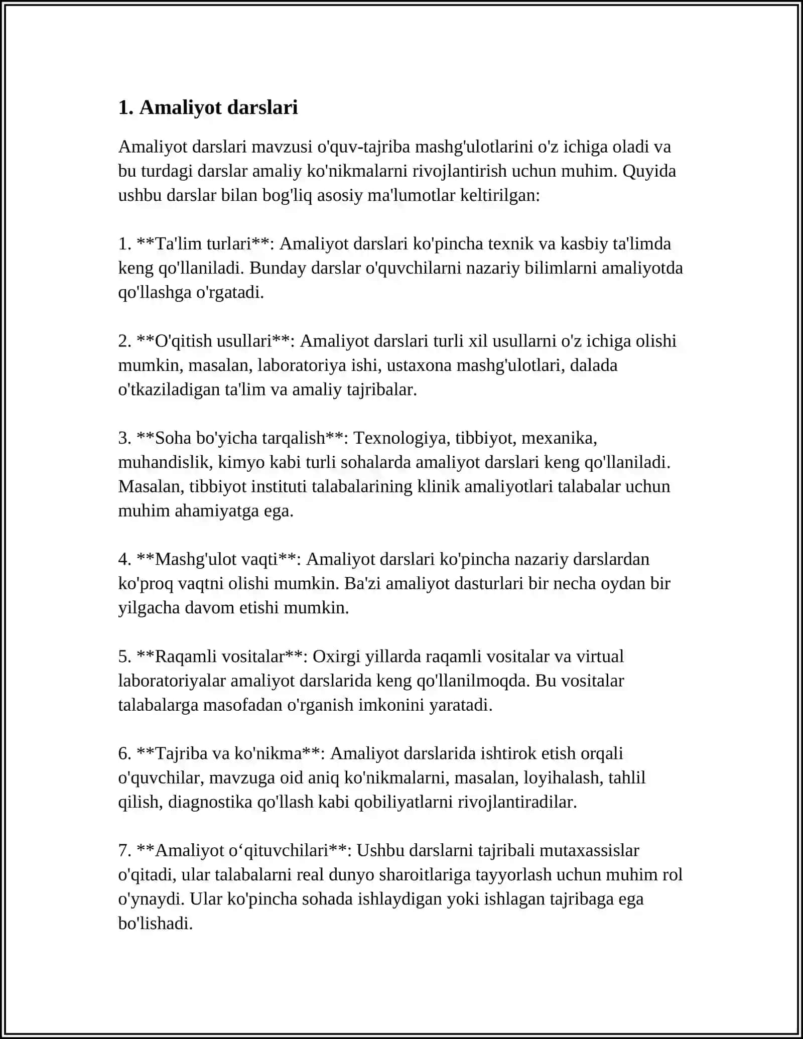 MUSTAQIL ISH Mavzu: OʻQUV VA PEDAGOGIK AMALIYOTINI TASHKIL ETISH SHAKLLARI 3