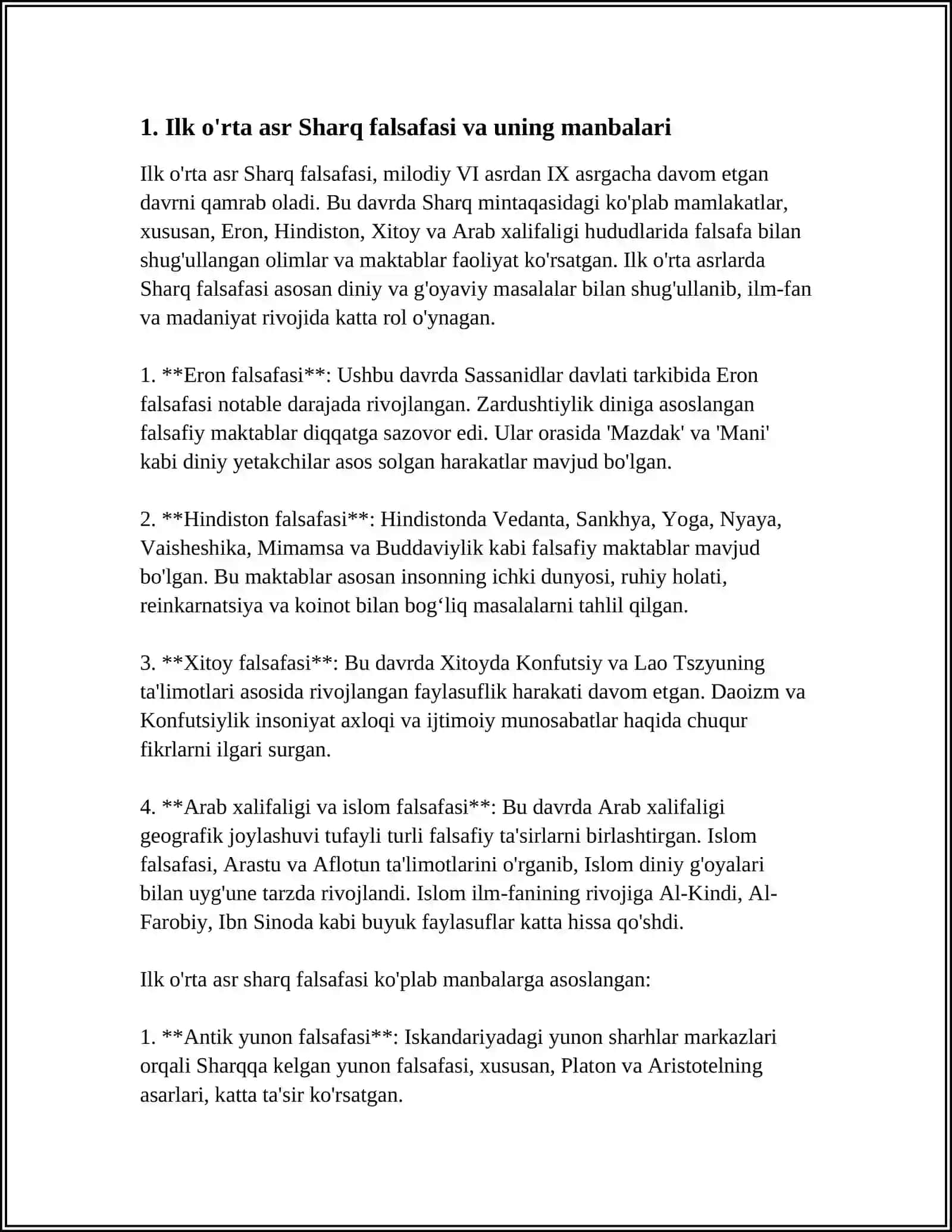 ILK OʻRTA ASR SHARQ FALSAFASI VA UYGʻONISH DAVRI 3