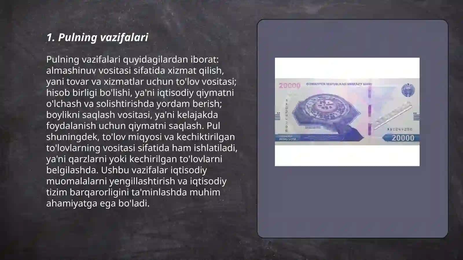 Pul nazaryalari 3