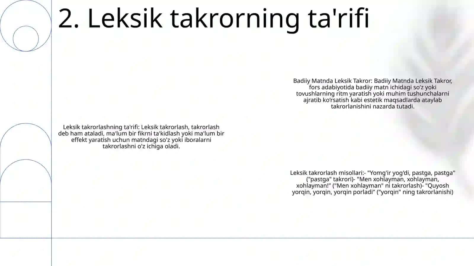Badiiy Matnda Leksik Takror 3