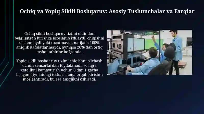 Robotlarda qo‘llaniladigan boshqaruv usullari: ochiq va yopiq zanjir 3