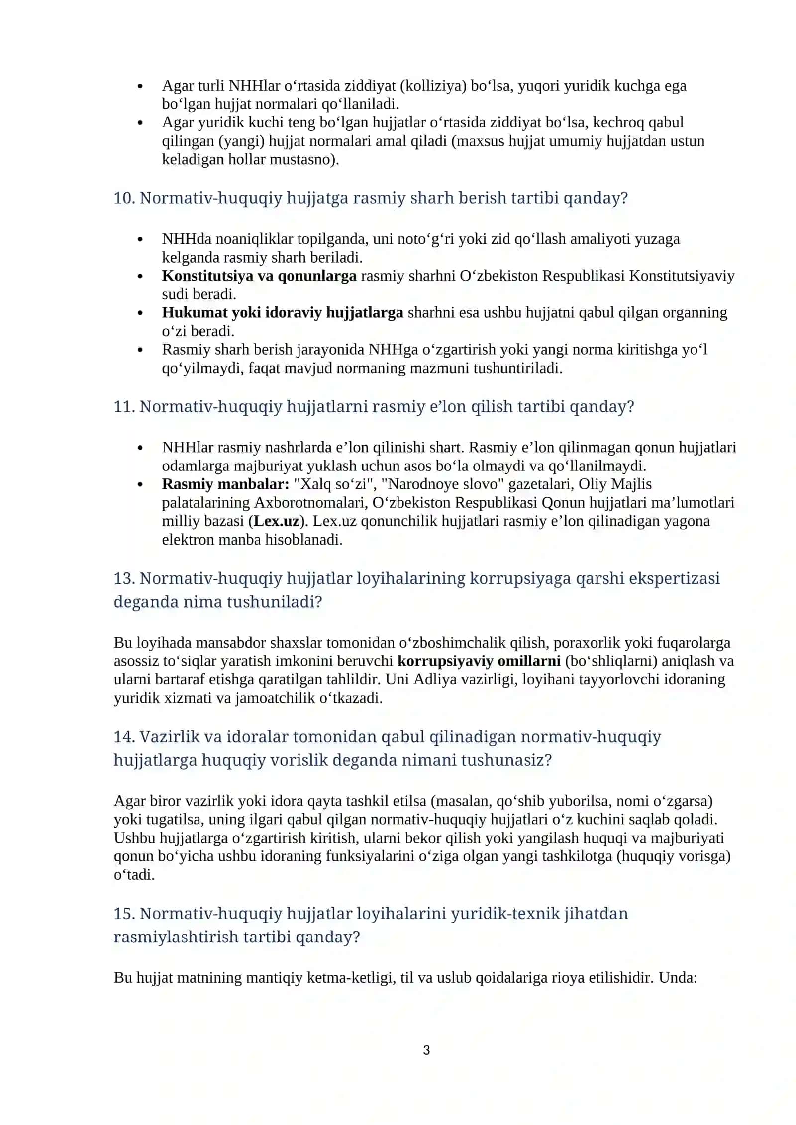Agros 2026 suhbat savollar javoblari (Yuridik xizmat va qonunchilik texnikasi) 3