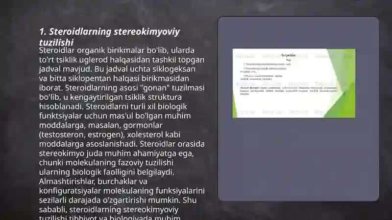 Steroidlar va terpenlarning stereokimyosi 3