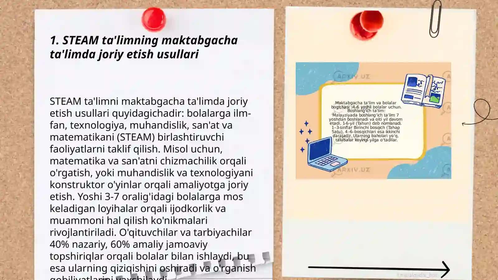 STEAM ta'lim texnologiyasini maktabgacha ta'limda qollashning inovatsion usullari 3