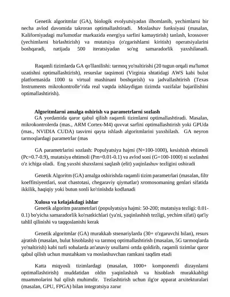 Raqamli tizimlarda genetik algoritmlar yordamida qaror qabul qilish 3