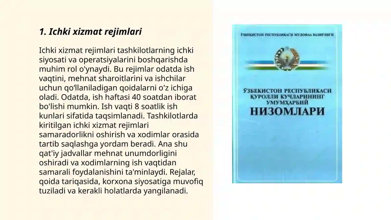 Qurolli Kuchlarining ichki xizmat va intizom nizomi 3