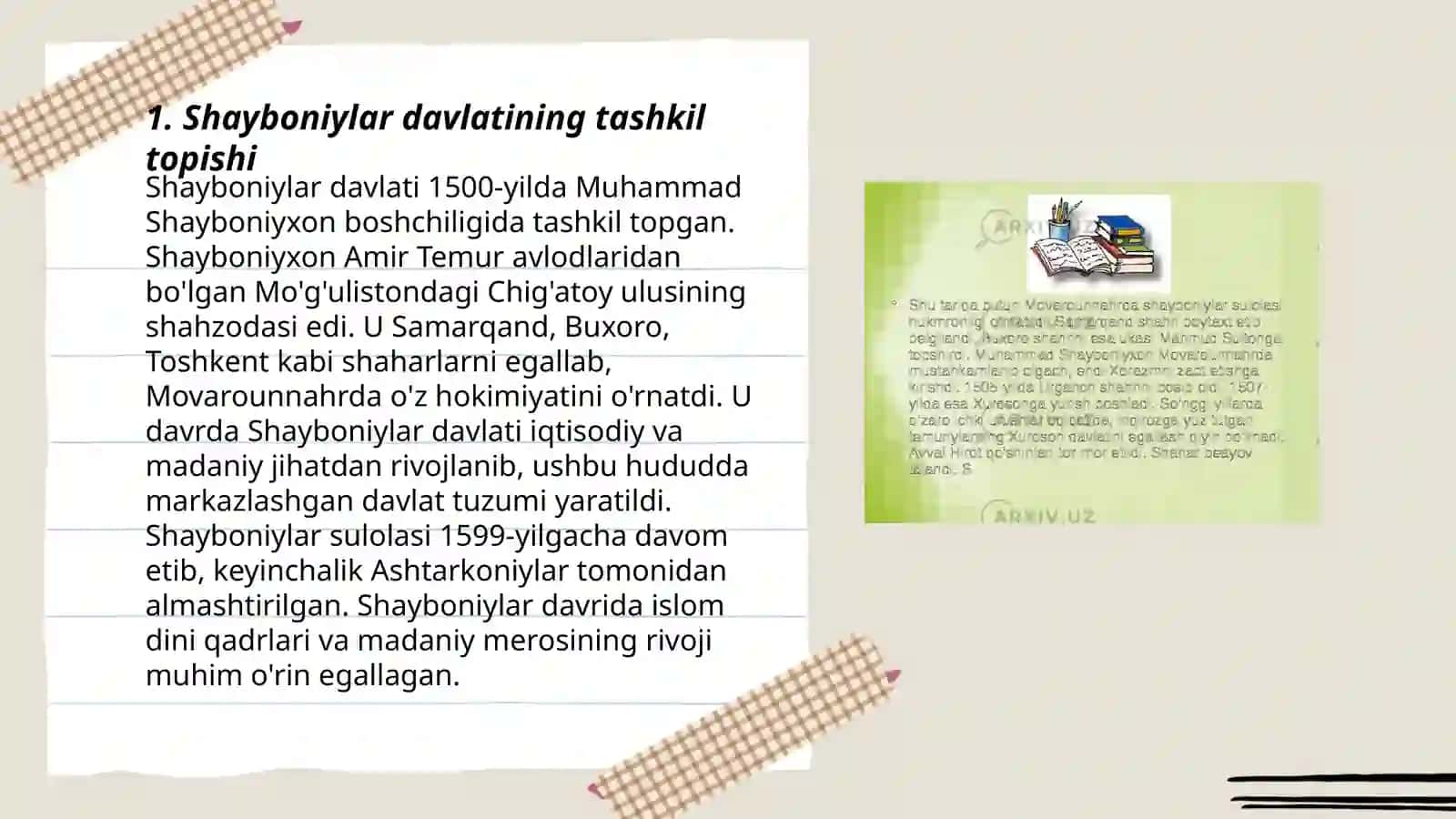 Shayboniylar Davlati 3