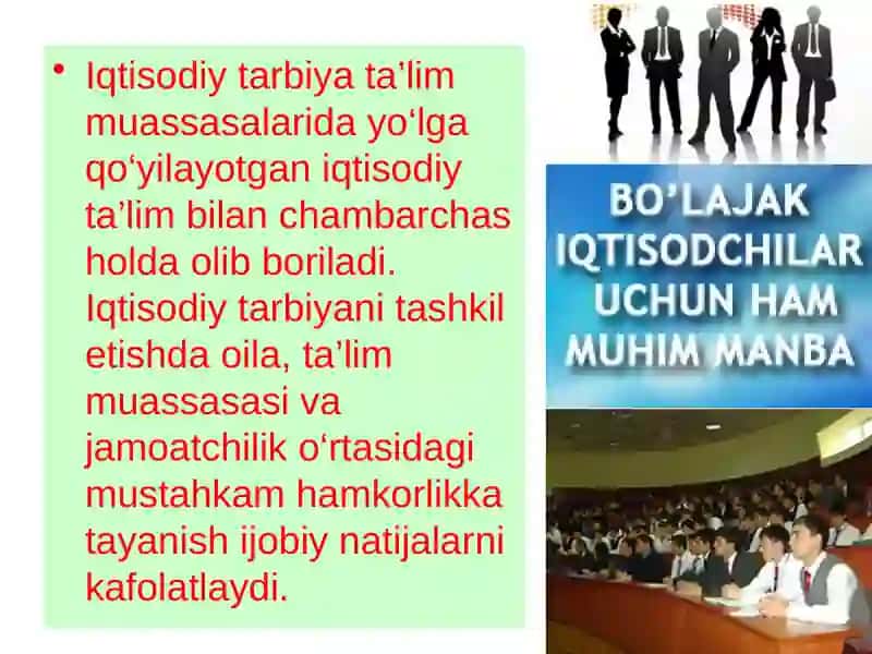 IQTISODIY TARBIYA O‘QUVCHILARDAILMIY DUNYOQARASHNI SHAKLLANTIRISHNINGTARKIBIY QISMI 3