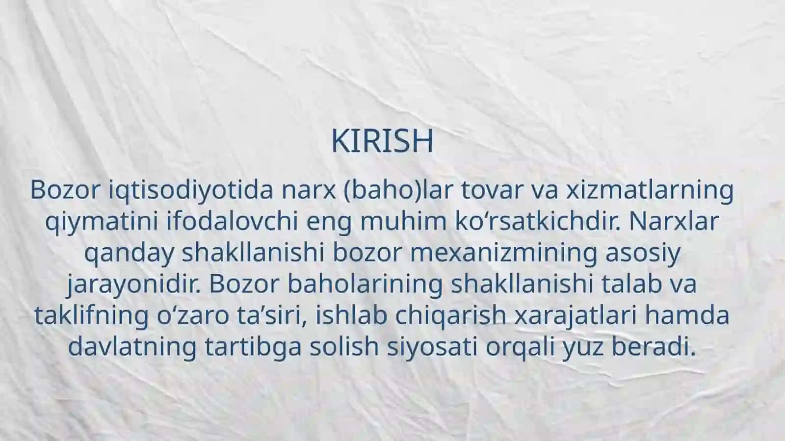 Bozor baholarining shakllanishi 3