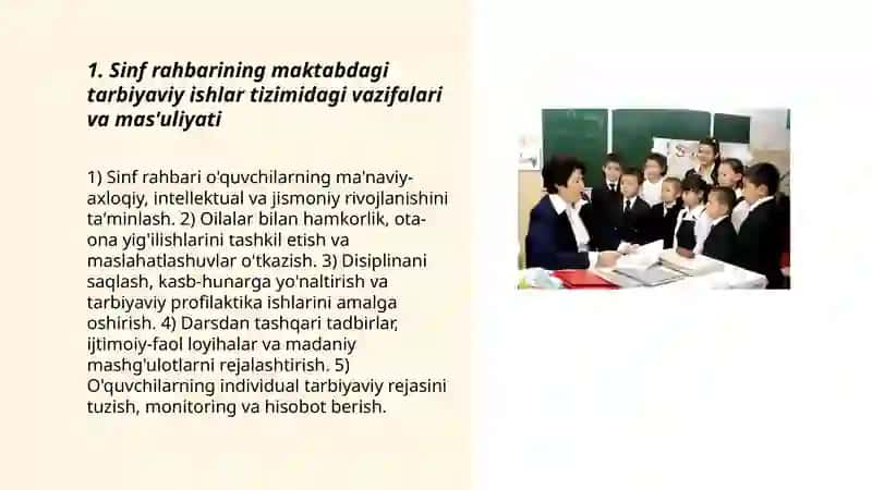 Maktabdagi tarbiyaviy ishlar tizimida sinf rahbarining faoliyati 3
