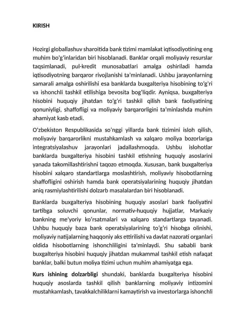 Banklarda Buxgalteriya Hisobini Tashkil Qilishning Huquqiy Asoslari 3