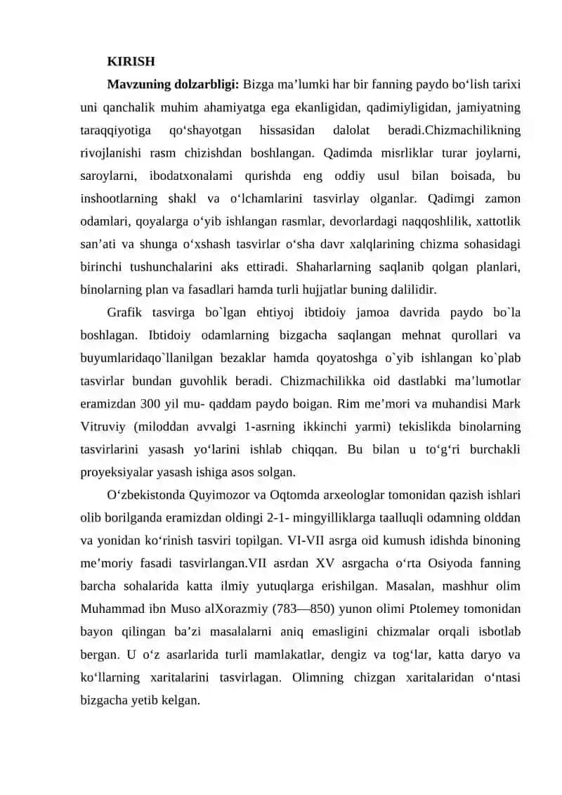 PARALEL PROYEKSIYALASH USULI BILAN YASSI VA FAZOVIY FIGURALARNING TASVIRINI YASASH 3