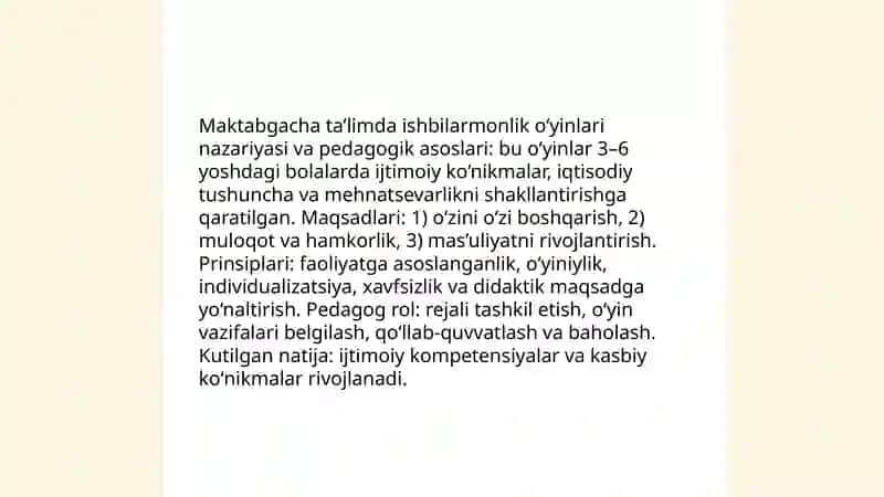 Maktabgacha ta’lim tashkilotlarida ishbilarmonlik o‘yinlari texnologiyasi 3