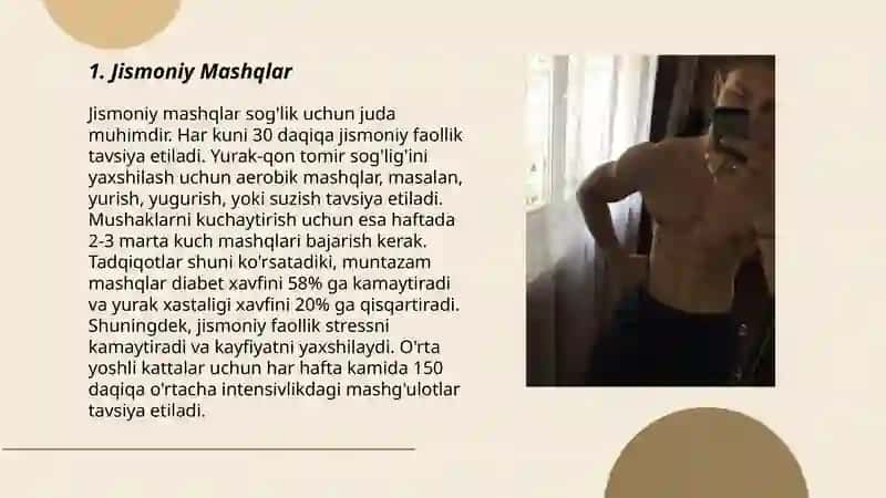 Organizmni Jismoniy Sogʻlomlashtirish Usullari 3