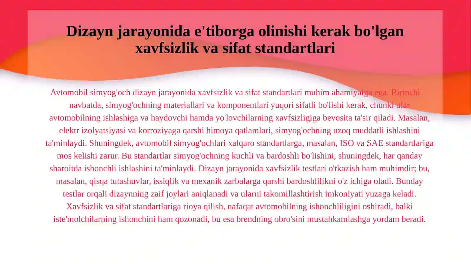 Avtomobil simyog'och (wiring harness) dizayni haqida 3