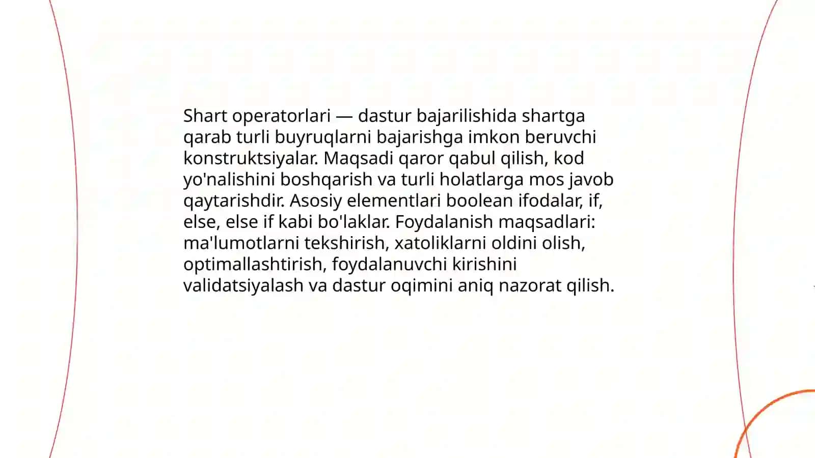 Shart operatorlari 3