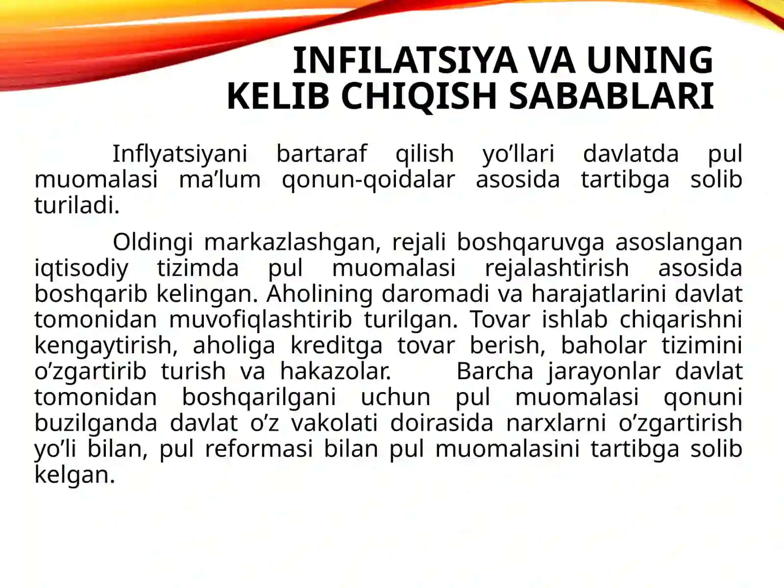 Inflatatsiya va uning iqtisodiy rivojlanishga ta'siri 3