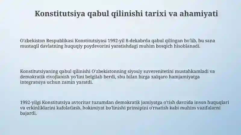 O'zbekiston Respublikasi Konstitutsiyasi 3