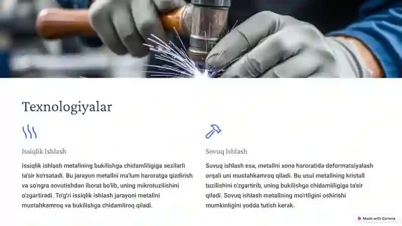 Buklanishga Chidamli Metallar 3