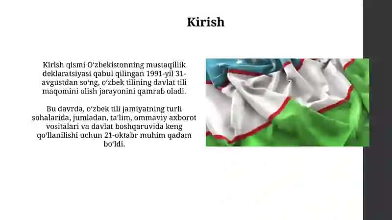 Oʻzbek tilining qabul qilinishi tarixi 3