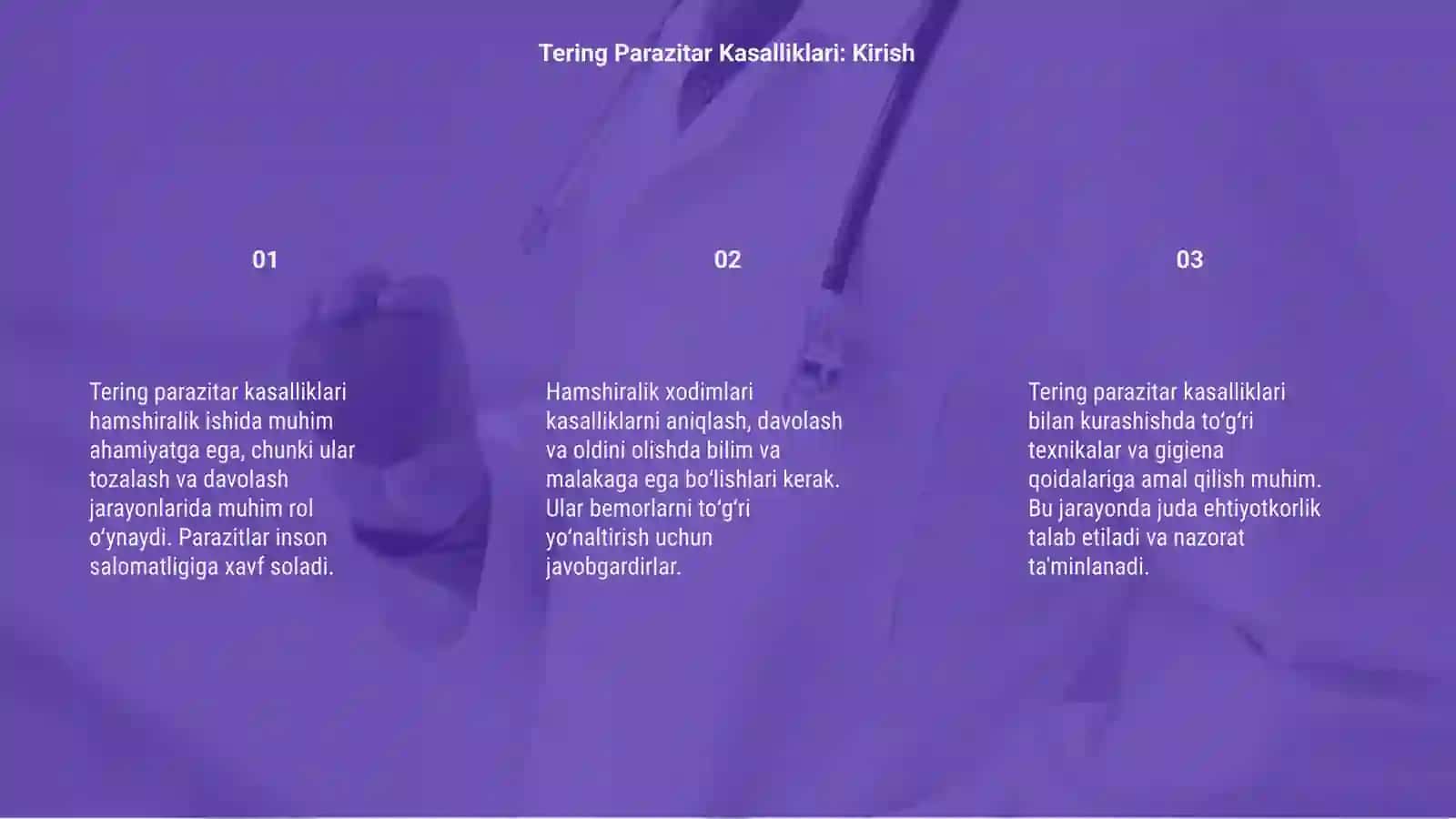 Terining parazitar kasalliklarda hamshiralik ishi 3