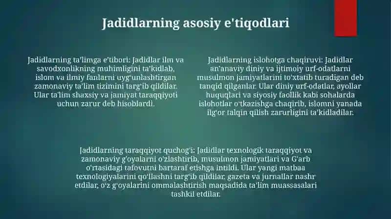 Jadidlarning GʻOyaviy Asoslari Va Yutuqlari 3