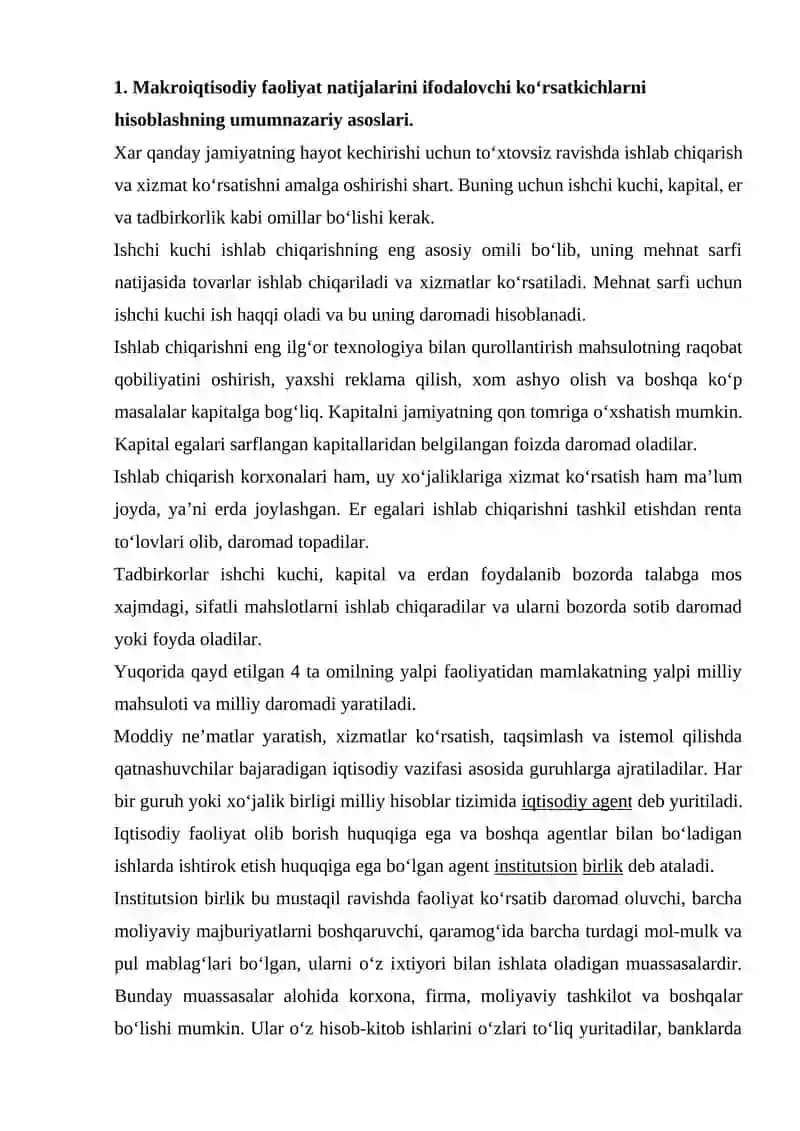 Mahsulot va daromadlarning doiraviy aylanmasi 3