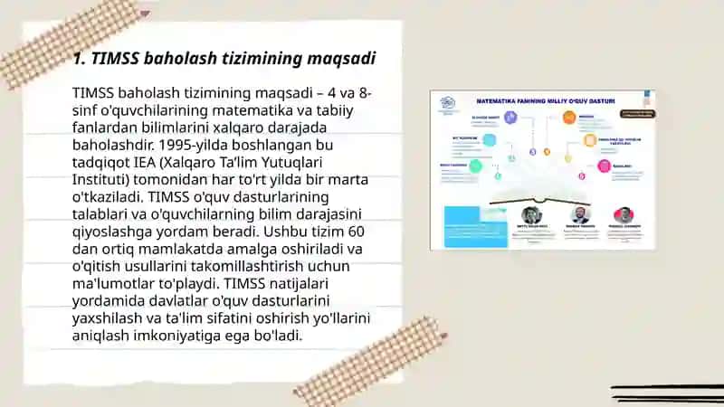 Matematik savodxonlikni TIMSS xalqaro baholash tizimi orqali takomillashtirish 3