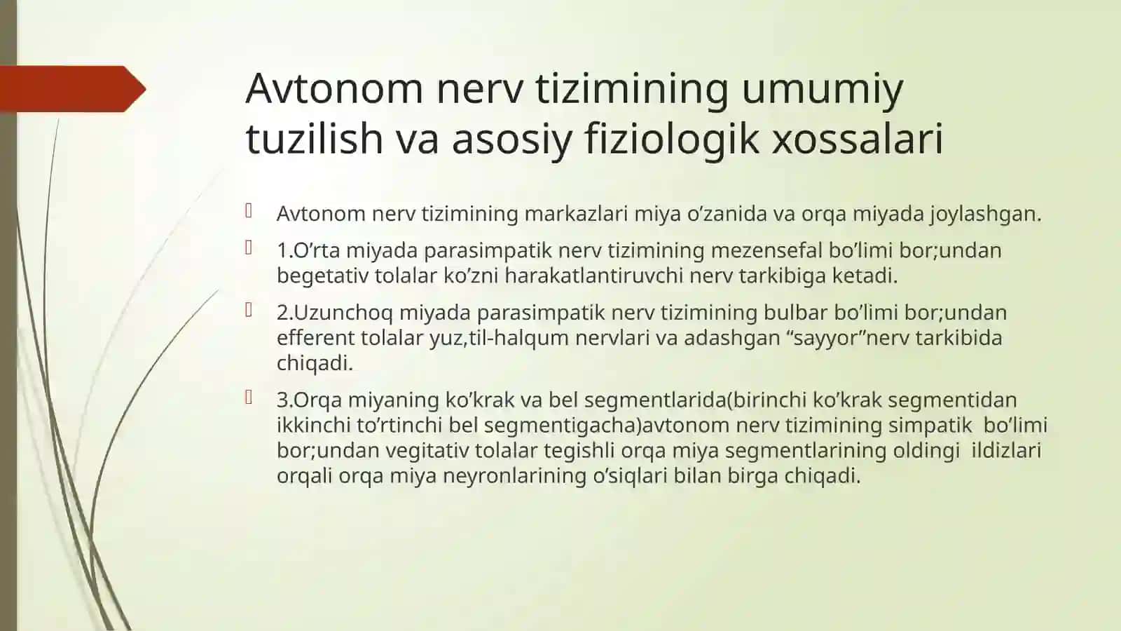 FIZIOLOGIYA FANIDAN TAYYORLAGAN TAQDIMOTI 3